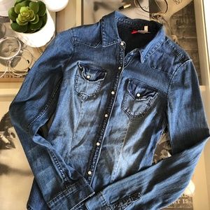 Denim Button-Down Shirt